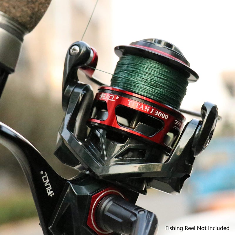 RUNCL PowerBraid Braided Fishing Line, Ultra Durable Braided Line 4 Strands - Seamless Weaving Tech, Enhanced Coating Tech, Zero Stretch, High Sensitivity (Moss Green, 500Yds, 60LB(27.2kgs)) - Image 3
